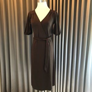 Ann Taylor LOFT Wrap Dress - Brown Size 4
